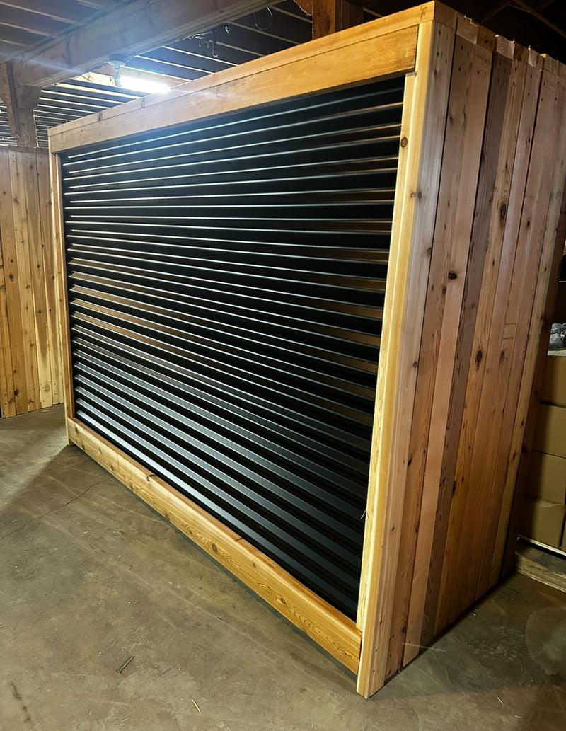 Load image into Gallery viewer, Black on Black Corrugated Metal Fencing Panel (Metal Only)