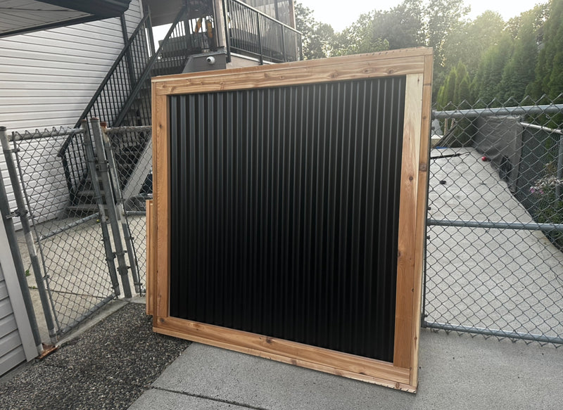 Load image into Gallery viewer, Black on Black Corrugated Metal Fencing Panel (Metal Only)