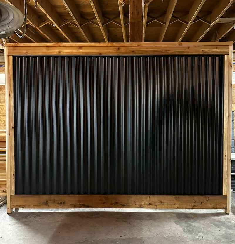 Load image into Gallery viewer, Black on Black Corrugated Metal Fencing Panel (Metal Only)